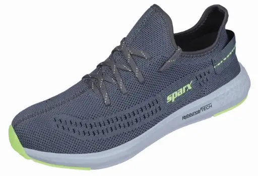 SM-482-DGGN | SPARX SHOES 482 GENTS D.GREY NEON GREEN